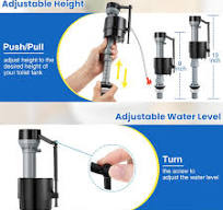 2-Pack Toilet Fill Valve Replacement - Universal Height Adjustable Flush  Valve Repair Kit