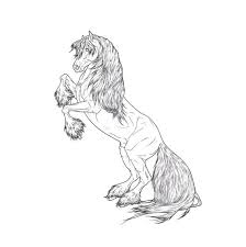 Rearing Stallion Lines By Requay On Deviantart Horse Coloring Pages Horse Sketch Horse Coloring