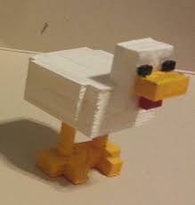 Minecraft Chicken By Spacecowboy850 3d Printing Minecraft Decor
