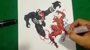 Carnage coloring pages flower grower com. Venom Vs Carnage Brutal Fight Coloring Pages Sailany Coloring Kids Youtube