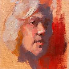 A little self portrait tonight... "Back to the city" Oil