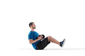 Move your arms with your torso so that they reach out to the side. Db Russian Twist 24life