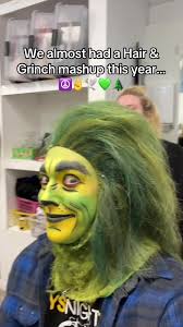 “Late 60s Grinch” was cut almost as soon as it was tried out 🤣🤣💚💚 We’re  currently swimming in our 15 show week. Hope to see you soon! 🌲🌲❄️❄️🎸🎸  #grinch #grinchmas #thegrinch #wig #wiglife #theatre ...