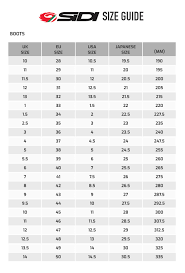 Sidi Motorcycle Boots Uk Size Chart Disrespect1st Com