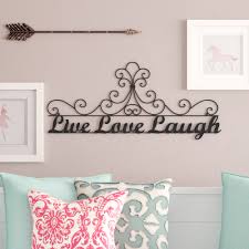 Be inspired everyday with these memorable wall words that work both as a wall accent as well as a positive outlet in times of hardship. Gracie Oaks Live Laugh Love Metal Wall Decor Reviews Wayfair