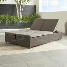 Teak lounge chair contain special features such as buckles and straps, cushioned back support, and attachable trays to make them the perfect option for parents to choose. Dune Taupe Double Chaise Sofa Lounge With Sunbrella A Cushions Crate And Barrel Uae