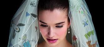 Embroidery On Wedding Veil Personalised Silk Bow Veil Hen Party Accessory  Wedding Veil Hen Party Unique Wedding Veil