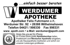 Werdumer apotheke aus 26386 wilhelmshaven (altengroden) ist tätig als apotheke. Https Silo Tips Download Ev Familien Bildungssttte Friesland Wilhelmshaven Anmeldung 2