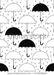 Black And White Umbrella Wallpaper Minimal Simple Black And White Stroke Thin Line Of Umbrella Shape Seamless Pattern In Spring Or Rain Seas Black And White Drawing Black And White Vector Design