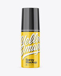 Download Glossy Spray Bottle Mockup In Bottle Mockups On Yellow Images Object Mockups PSD Mockup Templates