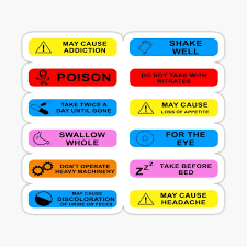 6 minute video to describe and understand prescription labels. Prescription Labels Stickers Redbubble