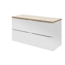 Type d'article, meuble de salle de bains sous vasque. Meuble Sous Vasque A Suspendre Goodhome Imandra Blanc 120 Cm Plan De Toilette Hartland 183 Cm A Redecouper Castorama