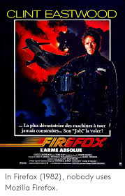 ‎ 1 hour and 22 minutes release date ‏ : Clint Eastwood La Plus Devastatrice Des Machines A Tuer Jamais Construites Son Job La Voler Firefox Larme Absolue Clint Eastwood Dan Firefox Producteur Esecutif Fritz Manes Renario De Alex Lasker Wendell Wellman