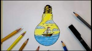 رسم سهل تعليم رسم الكواكب و النجوم داخل لمبة رسم الفضاء خطوه بخطوه بالرصاص للمبتدئين تعليم الرسم youtube
