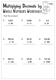 multiplying decimals worksheets math monks