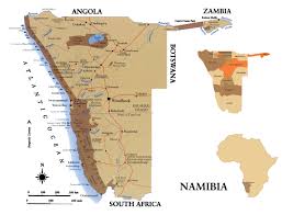 Full Political Map Of Namibia Namibia Full Political Map