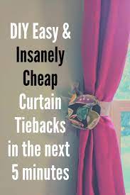 It's probably not what you're thinking though, no fancy expensive gadget! How To Make Insanely Cheap Curtain Tiebacks In Under Five Minutes Mama And More
