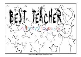 Teacher narrating story coloring page: Best Teacher Colouring Page