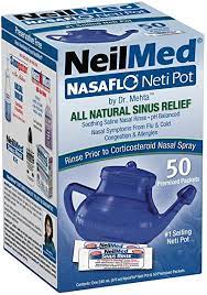 Amazon Com Neilmed Nasaflo Unbreakable Neti Pot With 50 Premixed Packets Health Personal Care