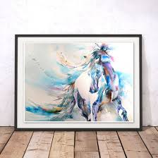 Horse Print Horse Wall Art Stallion Painting Horse Horse Wall Art Horse Painting Watercolor Horse