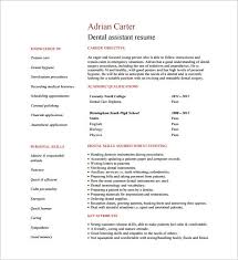Objective position of dental assistant that would allow me to use knowledge of procedures for dental treatment room, radiography and other dental materials. 5 Dental Assistant Resume Templates Word Psd Ai Apple Pages Free Premium Templates