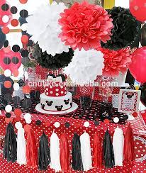 We want you to absolutely love your personalized red and black baby shower invitations. Minnie Mouse Party Supplies Kit White Black Red Baby Birthday Party Decorations Tissue Baby Shower Decorations Happy Birthday Buy Minnie Mouse Mickey Mouse Party Supplies Party Favors For Kids Product On Alibaba Com