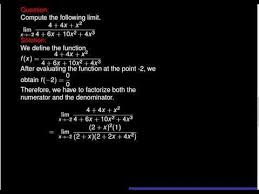 calculus problem limit of a rational function with 0 0 indeterminate form rational function calculus numerator rational function calculus numerator