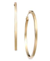 14k gold plated sterling silver cz 9.25mm huggie hoop earrings. Macy S Gold Earrings 14k Hoop Earrings Reviews Earrings Jewelry Watches Macy S