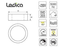 Bronze led ceiling fan with light kit. Ceiling Led Light Round 18w Ledica