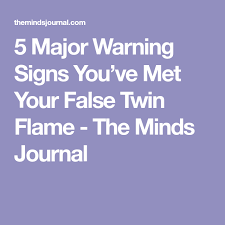 5 Warning Signs You Ve Met Your False Twin Flame Twin Flame Mindfulness Journal Flames