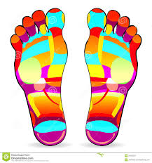 Foot Massage Stock Vector Illustration Of Colorful Ancient