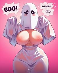 Rule 34 - 1girls Breasts Costume English Text Female Female Focus Female  Only Flipherrrr Ghost Ghost Girl Large Breasts Light-skinned Female Light  Skin Original Solo Text Wide Hips | 12243003