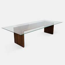 The fiona 42 diam in. Glass Top Solid Walnut Wood Dining Table Rotsen Furniture