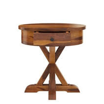 Maybe you would like to learn more about one of these? Floreo Rustic Solid Wood Round End Table With Drawer