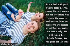 It Is A Deal With You Best Friend Quote