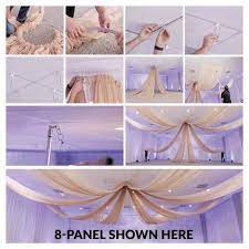 6 Panel Ceiling Draping Kit Hardware Only Ceiling Draping Wedding Ceiling Decorations Wedding Ceiling