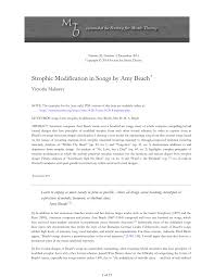 Strophic form is most commonly seen in popular music, folk music, or music that is verse based. Pdf Strophic Modification In Songs By Amy Beach