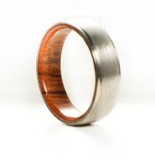 Titanium Wedding Band With Wood Lining Staghead Designs Etsy Custom Wedding Rings Wooden Rings Engagement Wooden Wedding Ring