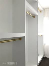 A closet rod must be high enough off the ground to allow ample room for clothing, coats or whatever will hang on the rod. Installing Our Own Built In Closet System With Pricing Pink Little Notebookpink Little Notebook