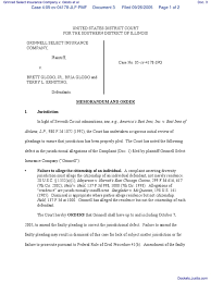 Grinnell mutual makes insurance claims easy. Grinnell Select Insurance Company V Glodo Et Al Document No 3 Pleading Discovery Law