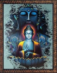 Matt Multicolor Spiritual Buddha Wall ...