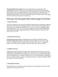 Are (dipakai setelah kata they,we dan you). Kata Ganti Dalam Bahasa Inggris