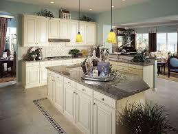 Cream Cabinet Kitchen With Gray Granite Counter Island Kitchen Designs Layout Cream Kitchen Cabinets Luxury Kitchen Design
