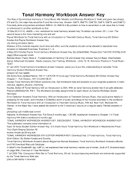 Fill tonal harmony workbook pdf, edit online. Tonal Harmony Workbook Answer Key Fill Online Printable Fillable Blank Pdffiller