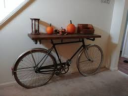 This Diy Bike Entry Table Is A Rustic And Charming Welcome Treat For Your Guests Entry Table Diy Entry Table Refurbished Table