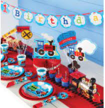 These vintage designs will make for adorable photos, but the joy on his face when he sees giant train props is what you'll really remember forever. Party Themes Little Engineer Train Parties All Aboard Page 1 Trainweb Llc Dba Trainparty Com