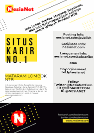 Info lowongan kerja tanpa izasah mataram. Nesianet Lowongan Kerja