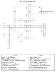 Disney crossword puzzles printable for adults : Three Disney Crossword Puzzles To Do Over Your Lunch Break Allears Net
