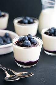 Greek Yogurt Panna Cotta With Blueberry Sauce Desserts Lactose Free Recipes Greek Yogurt