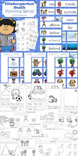 Kindergarten Math Positional Words Kindergarten Math Sorting Cards Kindergarten
